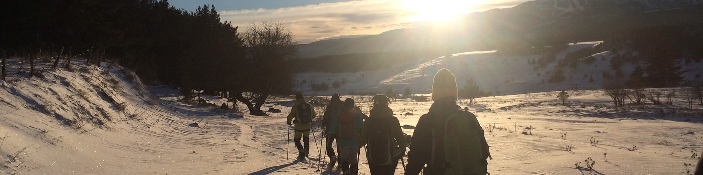 Cet Hiver : Randos RAQUETTES, vin chaud et soleil couchant...