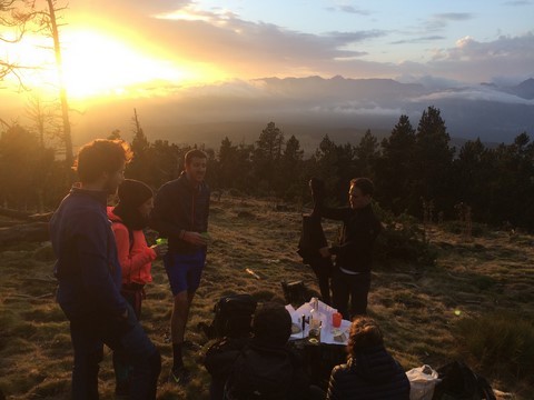 rando coucher de soleil Pyrénées Orientales