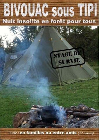 Stage de survie bivouac tipi Font-Romeu Pyrénées Orientales